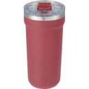 Catone 20 oz Recycled Vacuum Tumbler with Slider Lid — Maroon (MR) — blank back view