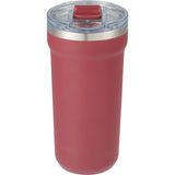 Catone 20 oz Recycled Vacuum Tumbler with Slider Lid — Maroon (MR) — blank back view — 40