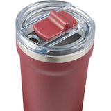 Catone 20 oz Recycled Vacuum Tumbler with Slider Lid — Maroon (MR) — blank detail view — 38