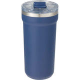 Catone 20 oz Recycled Vacuum Tumbler with Slider Lid — Navy (NY) — blank back view — 15