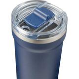 Catone 20 oz Recycled Vacuum Tumbler with Slider Lid — Navy (NY) — blank detail view — 13