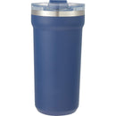Catone 20 oz Recycled Vacuum Tumbler with Slider Lid — Navy (NY) — blank front view