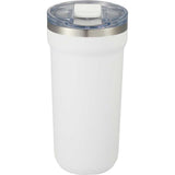 Catone 20 oz Recycled Vacuum Tumbler with Slider Lid — White (WH) — blank back view — 7