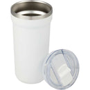 Catone 20 oz Recycled Vacuum Tumbler with Slider Lid — White (WH) — blank detail view