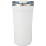 Catone 20 oz Recycled Vacuum Tumbler with Slider Lid — White (WH) — blank front view — 4