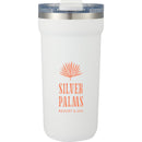 Catone 20 oz Recycled Vacuum Tumbler with Slider Lid — White (WH) — decorated front view