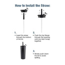 Catone 20 oz Recycled Vacuum Tumbler with Slider Lid — Black (BK) — blank product view