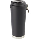 Haley 16 oz Vacuum Tumbler with One-Touch Lid — Black (BK) — blank left angle