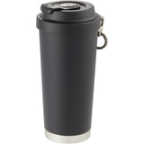 Haley 16 oz Vacuum Tumbler with One-Touch Lid — Black (BK) — blank left angle — 26