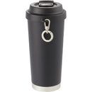 Haley 16 oz Vacuum Tumbler with One-Touch Lid — Black (BK) — blank back view