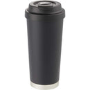 Haley 16 oz Vacuum Tumbler with One-Touch Lid — Black (BK) — blank front view