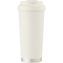 Haley 16 oz Vacuum Tumbler with One-Touch Lid — Cream (CR) — blank front view