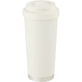 Haley 16 oz Vacuum Tumbler with One-Touch Lid — Cream (CR) — blank front view — 5