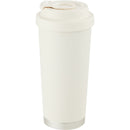 Haley 16 oz Vacuum Tumbler with One-Touch Lid — Cream (CR) — blank front view