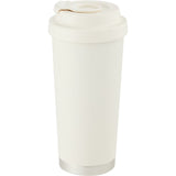 Haley 16 oz Vacuum Tumbler with One-Touch Lid — Cream (CR) — blank front view — 4