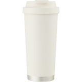 Haley 16 oz Vacuum Tumbler with One-Touch Lid — Cream (CR) — blank front view — 6