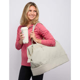 Haley 16 oz Vacuum Tumbler with One-Touch Lid — Cream (CR) — blank product view — 3