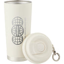 Haley 16 oz Vacuum Tumbler with One-Touch Lid — Cream (CR) — decorated detail view