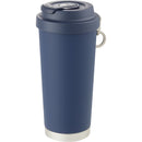 Haley 16 oz Vacuum Tumbler with One-Touch Lid — Navy (NY) — blank left angle