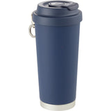 Haley 16 oz Vacuum Tumbler with One-Touch Lid — Navy (NY) — blank right angle — 34