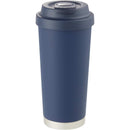 Haley 16 oz Vacuum Tumbler with One-Touch Lid — Navy (NY) — blank front view