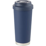 Haley 16 oz Vacuum Tumbler with One-Touch Lid — Navy (NY) — blank front view — 30