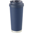 Haley 16 oz Vacuum Tumbler with One-Touch Lid — Navy (NY) — blank front view