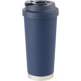 Haley 16 oz Vacuum Tumbler with One-Touch Lid — Navy (NY) — blank front view — 29