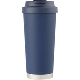 Haley 16 oz Vacuum Tumbler with One-Touch Lid — Navy (NY) — blank front view — 31