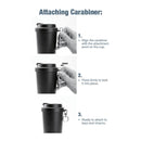 Haley 16 oz Vacuum Tumbler with One-Touch Lid — Black (BK) — blank product view