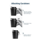 Haley 16 oz Vacuum Tumbler with One-Touch Lid — Black (BK) — blank product view — 27