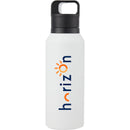 Dawson 18 oz Trigger-Action Insulated Bottle — White (WH) — decorated front view
