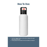 Dawson 18 oz Trigger-Action Insulated Bottle — Black (BK) — blank product view — 16