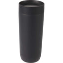 Jared 16 oz Vacuum Insulated Tumbler with 360° Lid — Black (BK) — blank back view