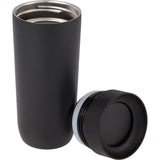 Jared 16 oz Vacuum Insulated Tumbler with 360° Lid — Black (BK) — blank detail view — 21