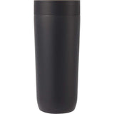 Jared 16 oz Vacuum Insulated Tumbler with 360° Lid — Black (BK) — blank front view — 18