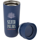 Jared 16 oz Vacuum Insulated Tumbler with 360° Lid — Navy (NY) — decorated detail view