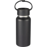 Mini Thor 8oz Vacuum Insulated Bottle with Clip Handle — Black (BK) — blank front view — 33