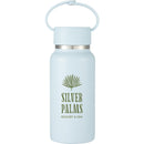 Mini Thor 8oz Vacuum Insulated Bottle with Clip Handle — Light Blue (LBL) — decorated front view