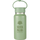 Mini Thor 8oz Vacuum Insulated Bottle with Clip Handle — Sage (SG) — decorated front view