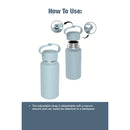 Mini Thor 8oz Vacuum Insulated Bottle with Clip Handle — Black (BK) — blank product view