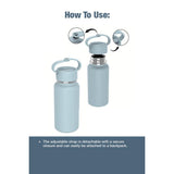 Mini Thor 8oz Vacuum Insulated Bottle with Clip Handle — Black (BK) — blank product view — 39