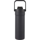 Ranier 25 oz 2-in-1 Vacuum Insulated Bottle — Black (BK) — blank front view — 28