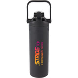Ranier 25 oz 2-in-1 Vacuum Insulated Bottle — Black (BK) — decorated front view — 26