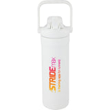 Ranier 25 oz 2-in-1 Vacuum Insulated Bottle — White (WH) — decorated front view — 2