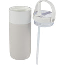 Roots 20 oz Ceramic Lined Travel Tumbler with Straw — Cream (CR) — blank detail view