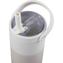 Roots 20 oz Ceramic Lined Travel Tumbler with Straw — Cream (CR) — blank detail view