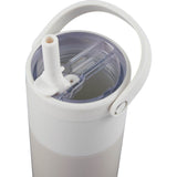 Roots 20 oz Ceramic Lined Travel Tumbler with Straw — Cream (CR) — blank detail view — 15