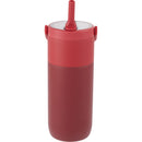 Roots 20 oz Ceramic Lined Travel Tumbler with Straw — Red (RD) — blank front view