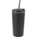 Santino 16 oz Recycled Tumbler with Dual Function Lid — Black (BK) — blank right angle